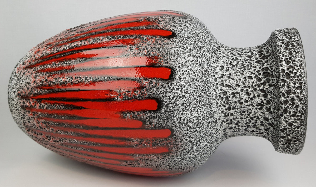 XXL Vintage SCHEURICH KERAMIK Fat Lava Floor Vase with Lora decor 241 West German Pottery 1970s
