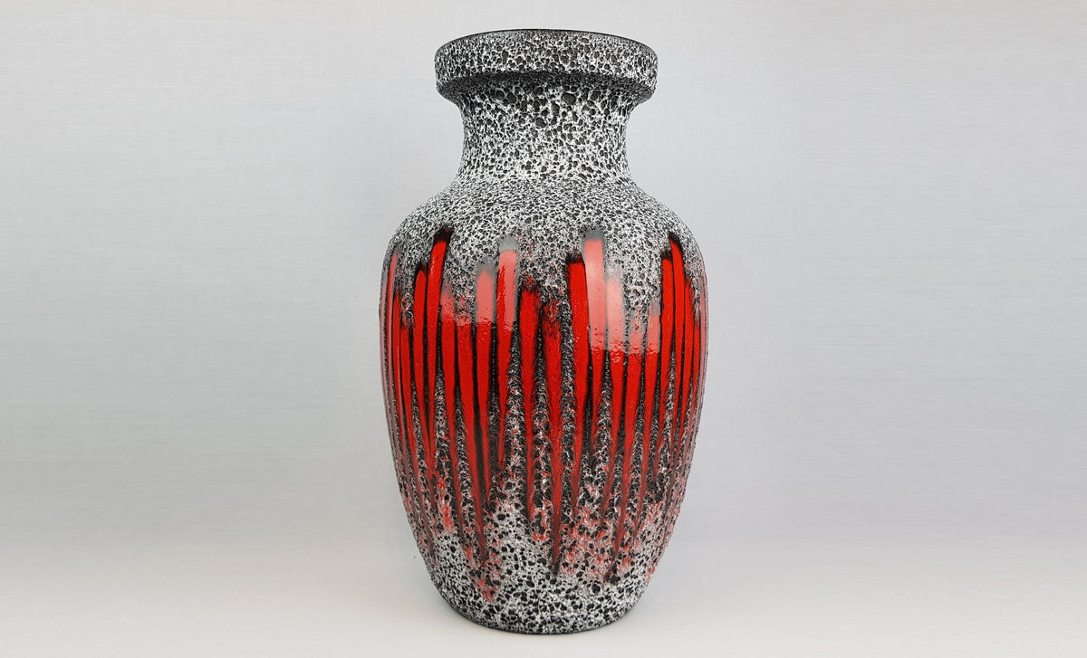 XXL Vintage SCHEURICH KERAMIK Fat Lava Floor Vase with Lora decor 241 West German Pottery 1970s