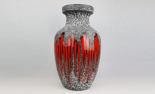 XXL Vintage SCHEURICH KERAMIK Fat Lava Floor Vase with Lora decor 241 West German Pottery 1970s