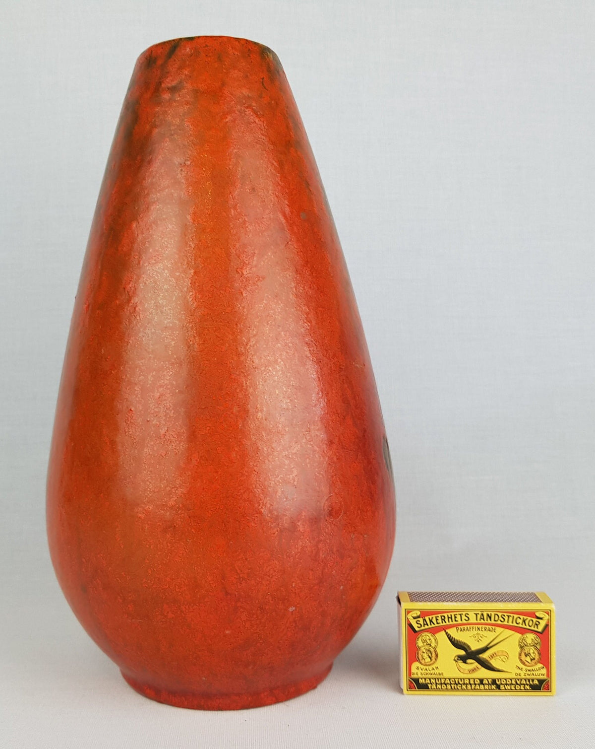 Vintage RUSCHA KERAMIK Vase with VULKANO decor by Kurt Tschorner 856/3 West German Pottery 1960s