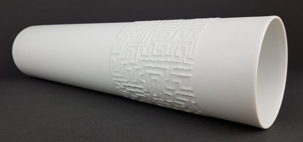 Vintage Porcelain ROSENTHAL Studio Linie Vase With Labyrinth Decor 2817 by Cuno Fischer 1962-1972s