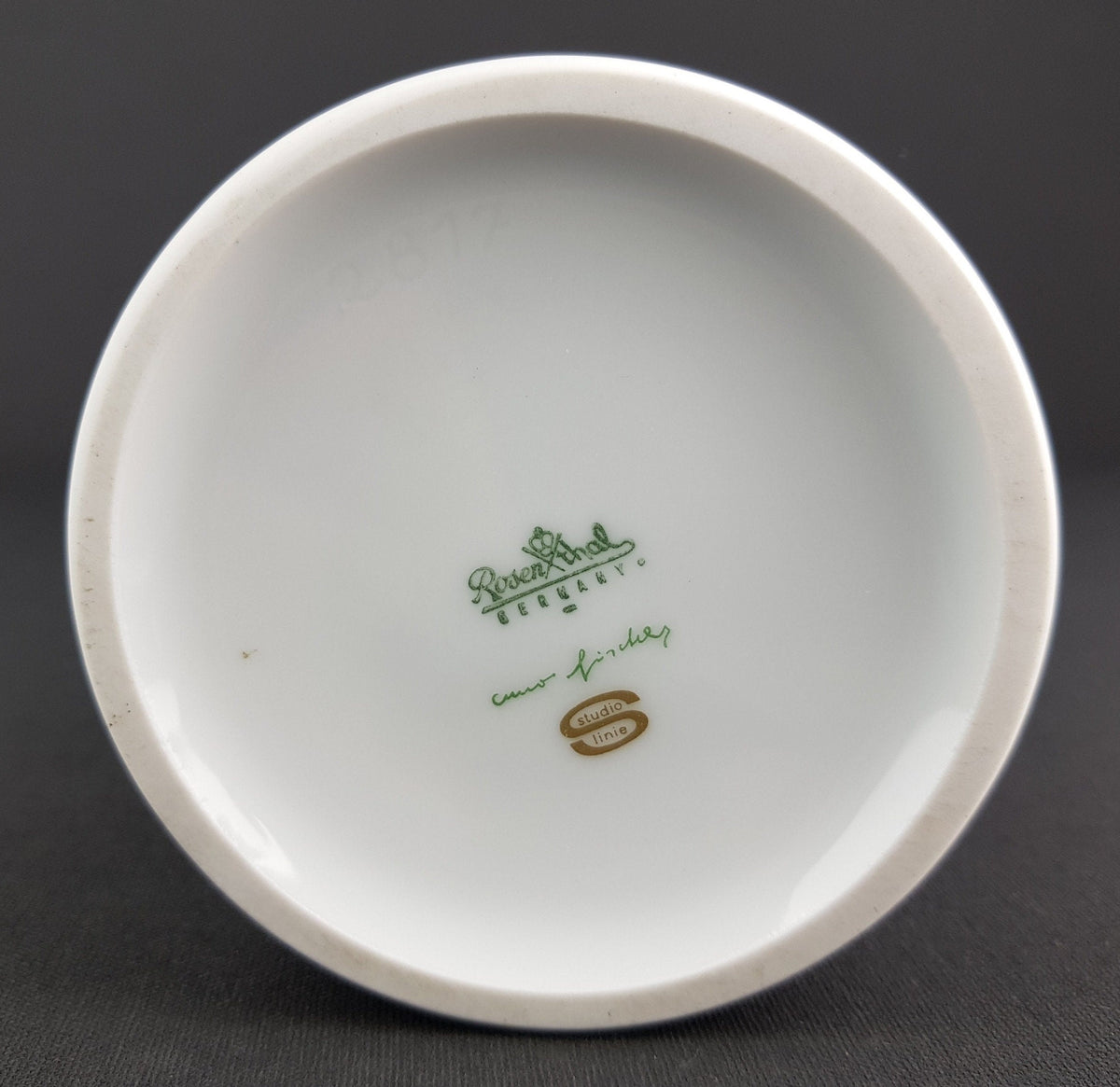 Vintage Porcelain ROSENTHAL Studio Linie Vase With Labyrinth Decor 2817 by Cuno Fischer 1962-1972s