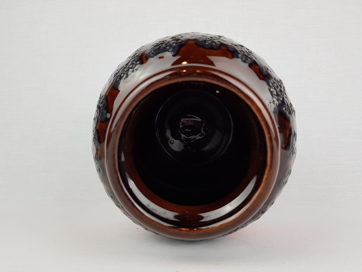 Reserved for B --- Vintage SCHEURICH KERAMIK Brown and Orange/ Red Fat Lava CERAMOS Vase 284 19 West Geman Pottery 1970s