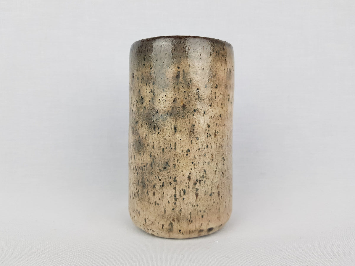 Vintage PIETER GROENEVELDT Beige Speckled Vase Dutch Studio Art Pottery 1960s