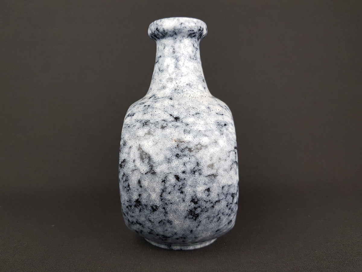 Vintage VEB STREHLA White and Grey Vase East German Pottery 1960 1970s