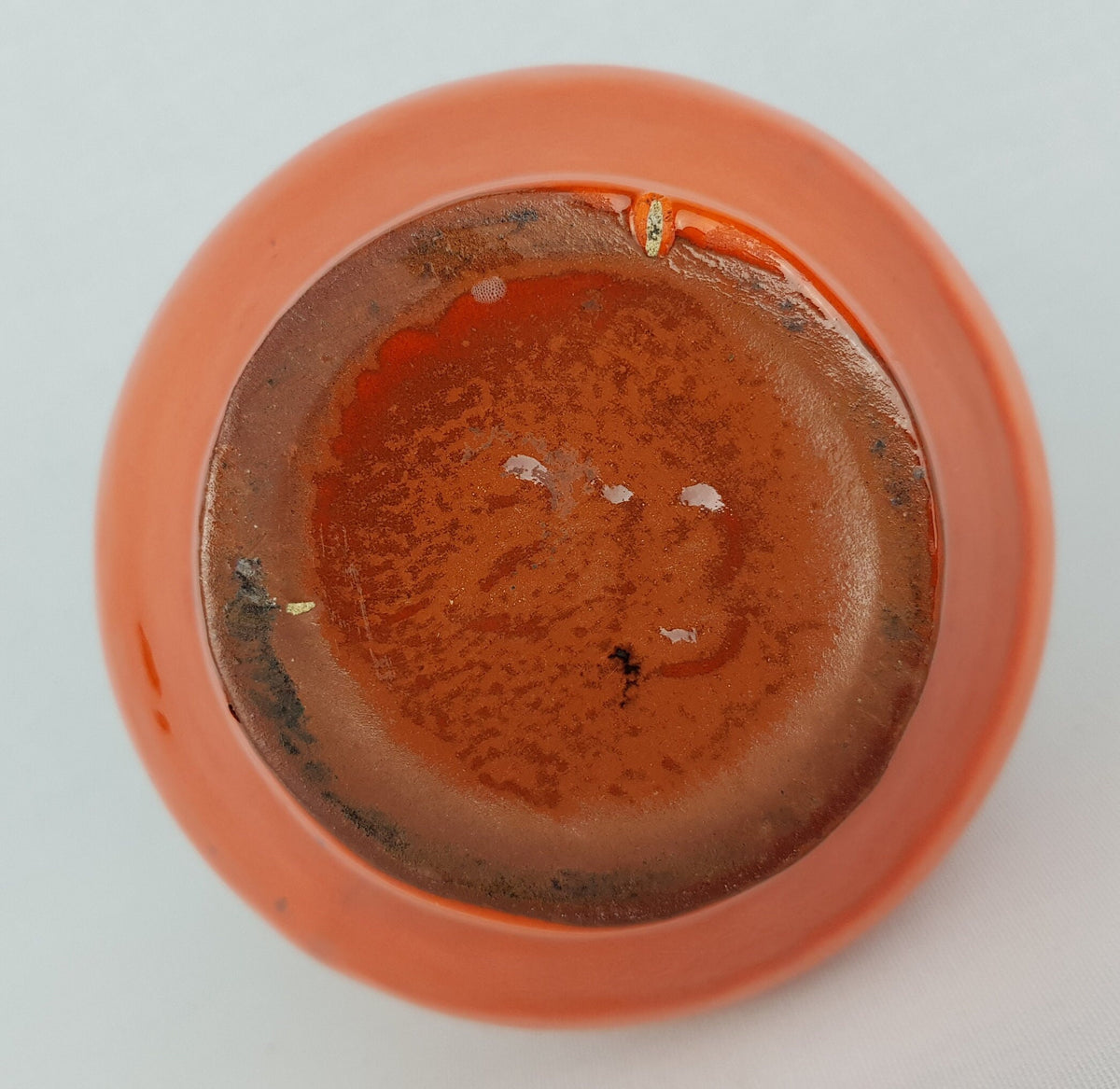 Vintage KREUTZ KERAMIK Handled Orange Fat Lava Vase 213 West German Pottery 1970s