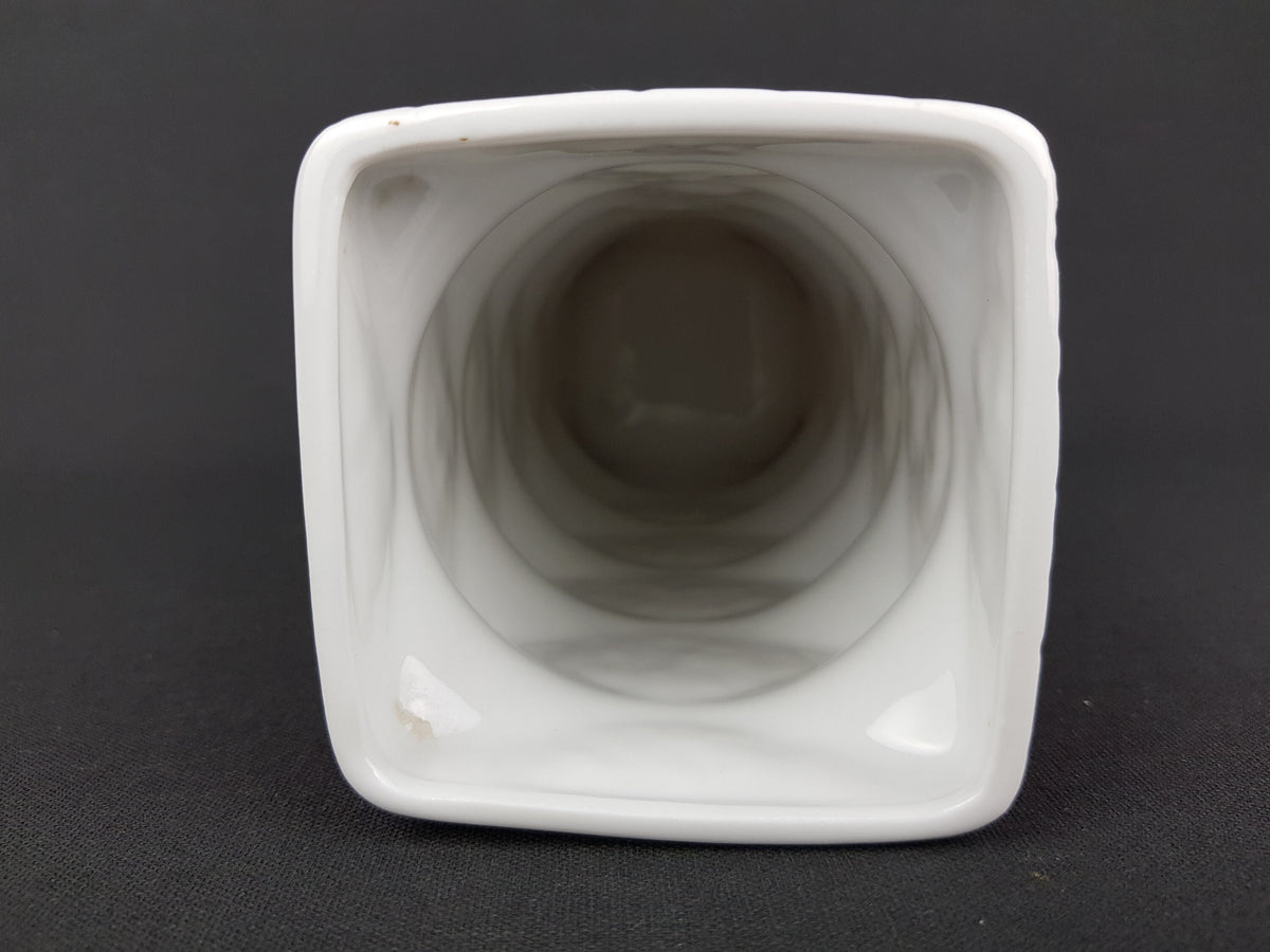 Vintage KERAFINA Porzellanfabrik Red and White Op Art Vase 640/2 – Royal KPM Bavaria – Designed by Ernst Fenzl – West Germany 1970s