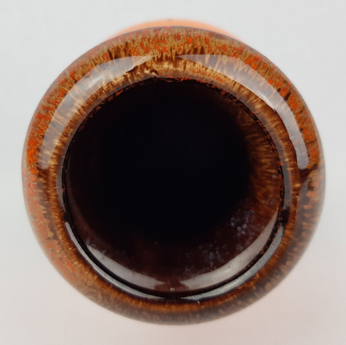 Vintage SCHEURICH KERAMIK Brown and Orange Vase 208/21 West German Pottery 1970s