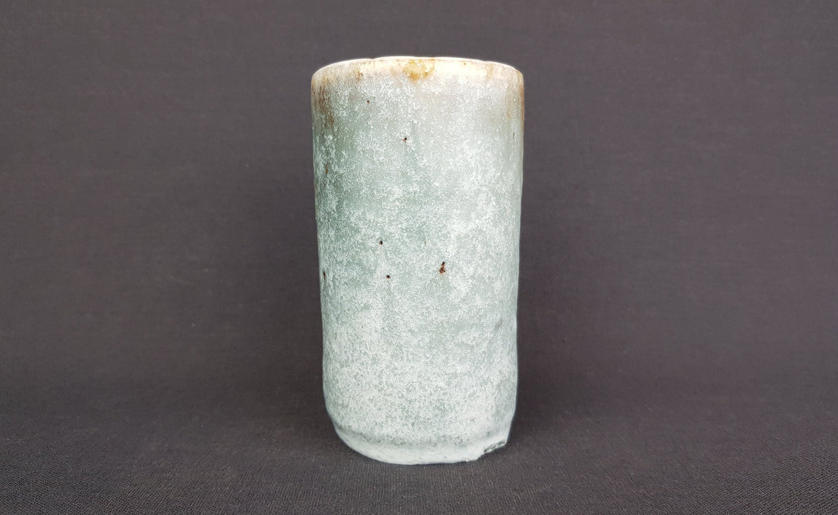 Vintage PIETER GROENEVELDT Blueish Grey Vase 104 11 Dutch Studio Art Pottery 1960s
