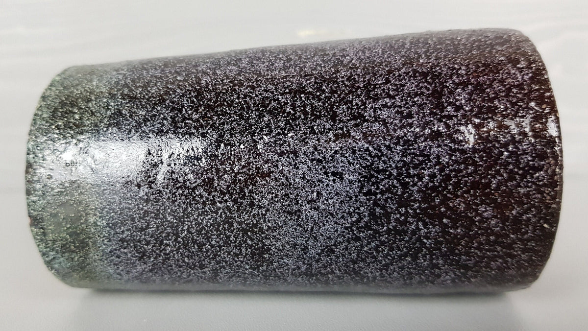 Vintage PIETER GROENEVELDT Dutch Studio Art Pottery Purple Fat Lava Vase 1960s