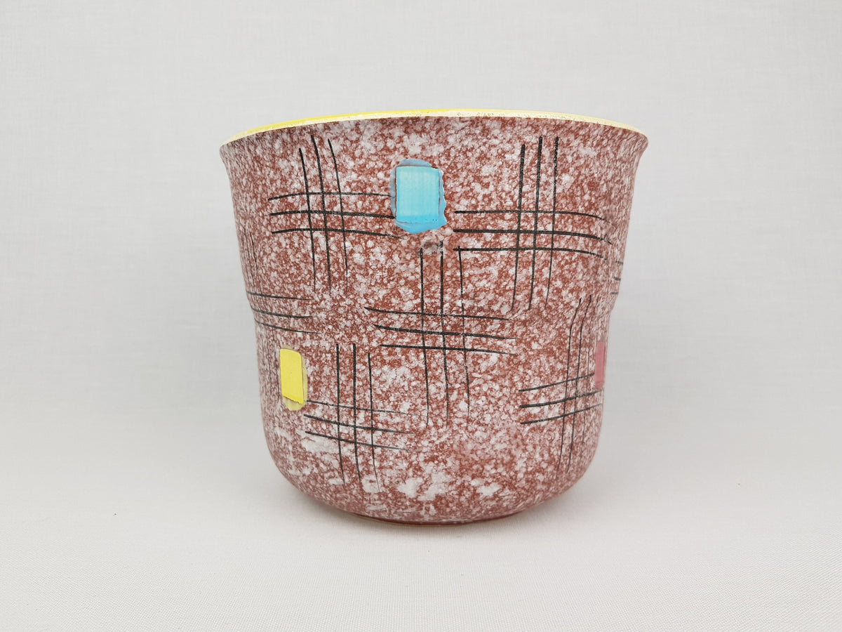 Vintage SCHEURICH KERAMIK Graphic Planter Flower Pot West German Pottery 1960s