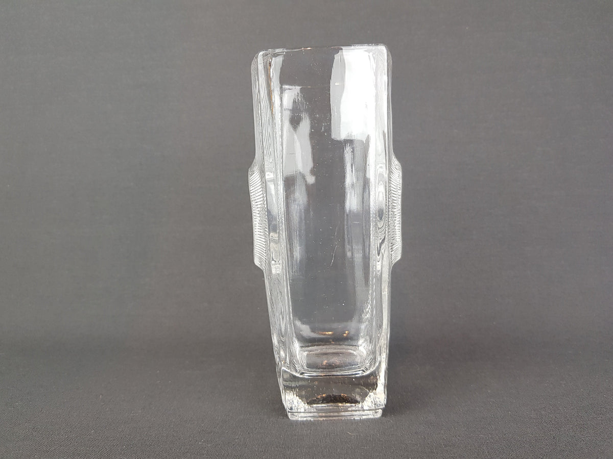 Vintage RUDOLFOVA GLASS Works Czech SKLO Union Libochovice Vase with Osaka “Sun” by Rudolf Jurnikl from Czechslovakia 1960s
