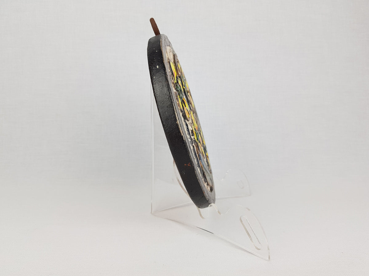 Vintage RUSCHA KERAMIK Wall Hanger, Flower Decor 1970s
