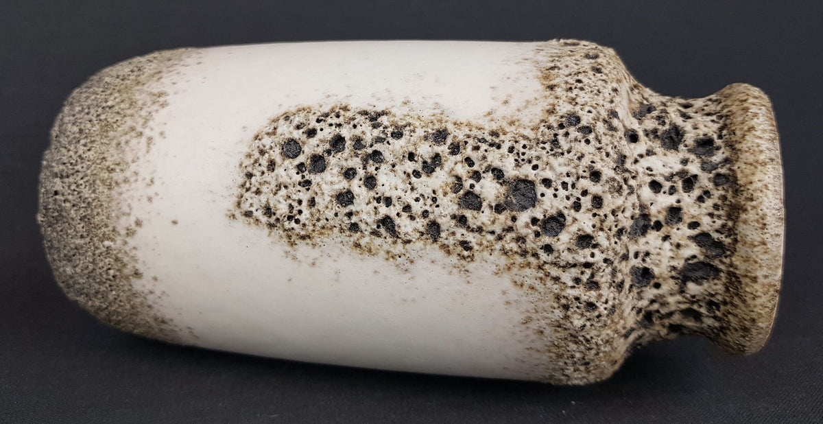 Vintage SCHEURICH KERAMIK Beige Vase 213-20 with Fat Lava decor West German Pottery 1970s