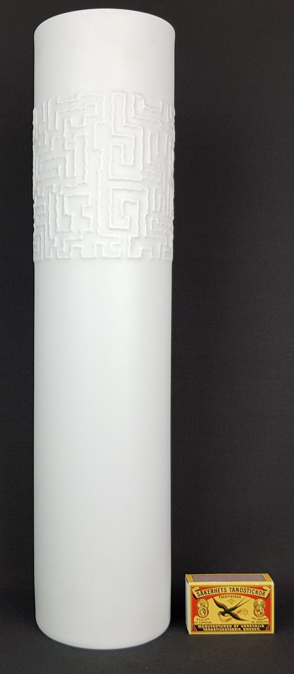 Vintage Porcelain ROSENTHAL Studio Linie Vase With Labyrinth Decor 2817 by Cuno Fischer 1962-1972s