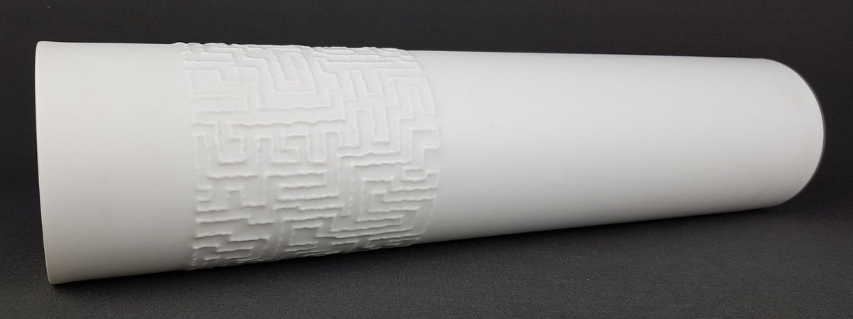Vintage Porcelain ROSENTHAL Studio Linie Vase With Labyrinth Decor 2817 by Cuno Fischer 1962-1972s