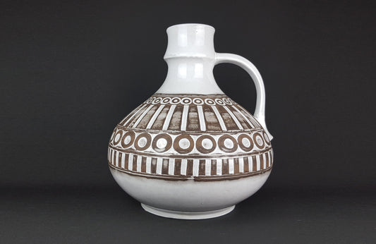 Rare Vintage CERAMANO Vase with POLARIS Decor 254 West German Pottery 1967s