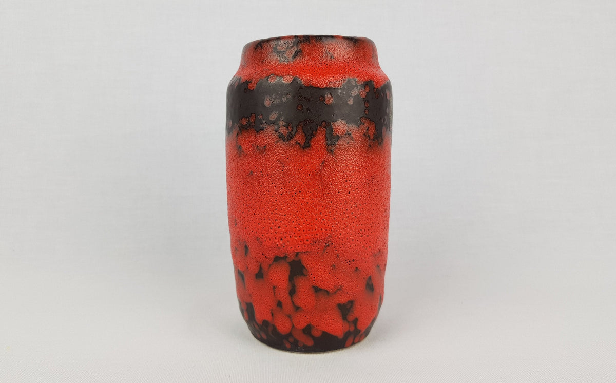 Vintage SCHEURICH KERAMIK Red Fat Lava Vase 231 15 West German Pottery 1970s