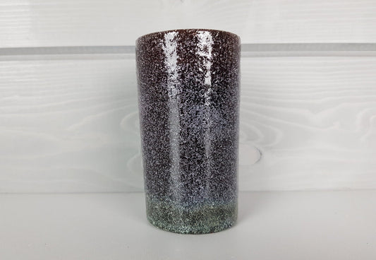 Vintage PIETER GROENEVELDT Dutch Studio Art Pottery Purple Fat Lava Vase 1960s