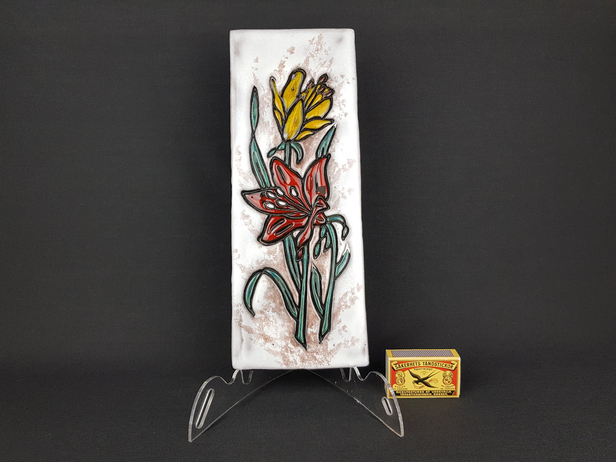 Vintage RUSCHA KERAMIK White Wall Plate 731 from the "Weisse Serie" with Glockenblume Decor – West Germany 1960s