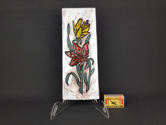 Vintage RUSCHA KERAMIK White Wall Plate 731 from the "Weisse Serie" with Glockenblume Decor – West Germany 1960s