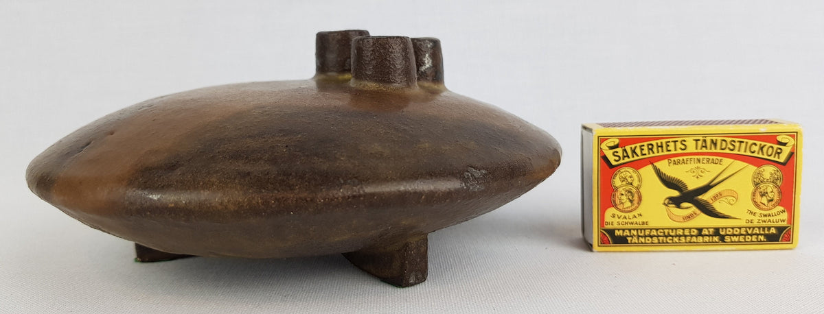 Vintage STUDIO ART POTTERY Brown Pipes Vase JW80 German Studio Art Pottery