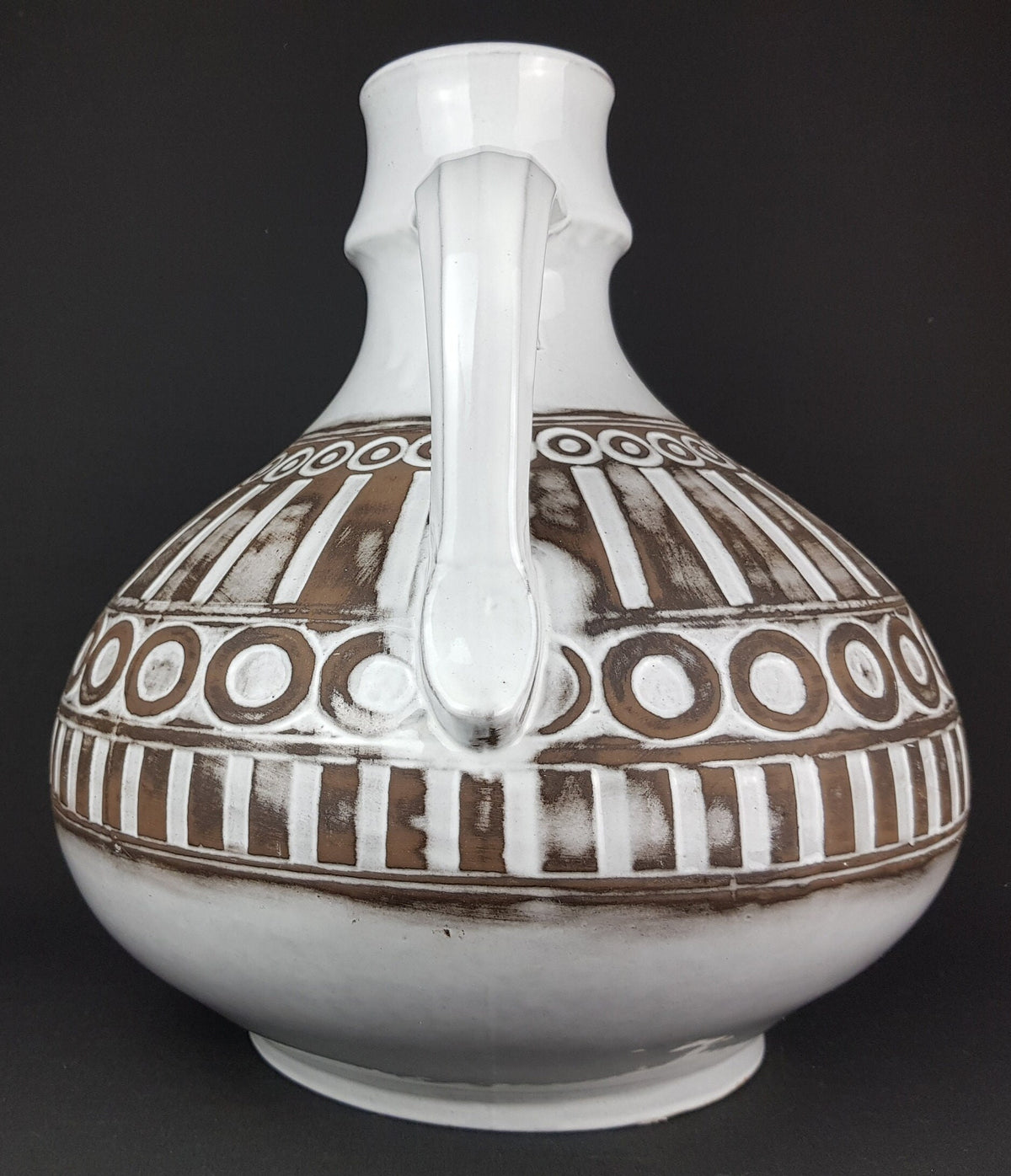 Rare Vintage CERAMANO Vase with POLARIS Decor 254 West German Pottery 1967s