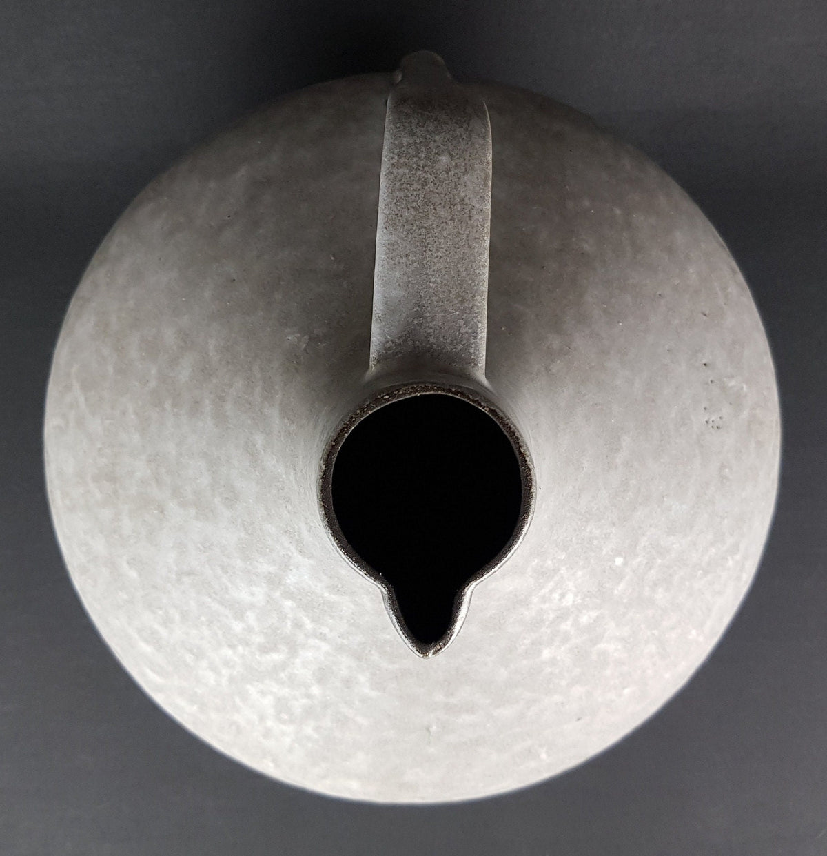 Vintage CERAMANO Handled White Gray Vase With Arktis Decor 201 West German Pottery 1950s