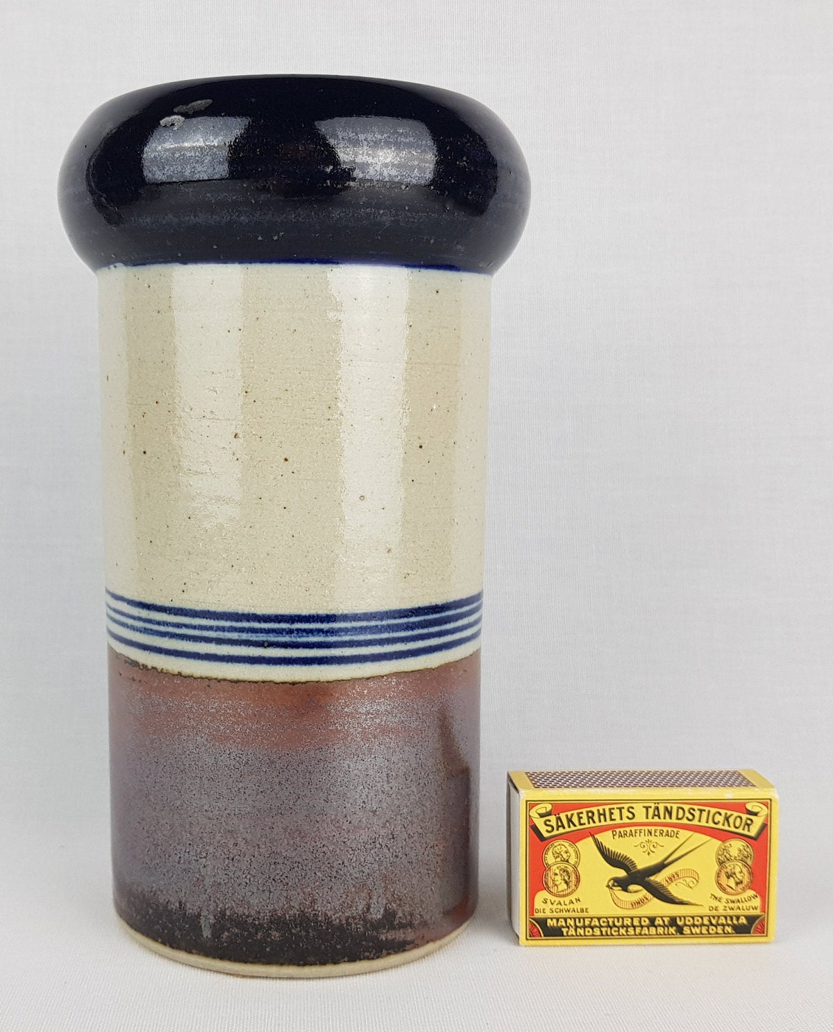 Vintage CARL HARRY STALHANE "Designhuset" Stoneware Vase from Lindkoping, Sweden 1970s