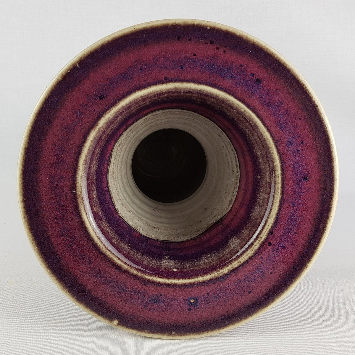 Large Vintage JAAP RAVELLI Purple Ceramic Vase With Sang de Boeuf Glaze 586 Dutch Studio Pottery 1960s