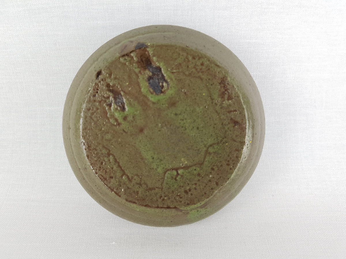 Vintage STUDIO ART POTTERY Green Ikebana Frog Steck Vase West Germany 1970s