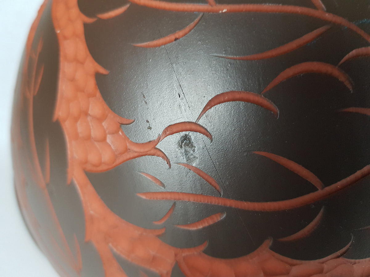 Vintage SAWA KERAMIK KLINKER Brown Sgrafito Vase 212-30 P West German Pottery 1950-60s