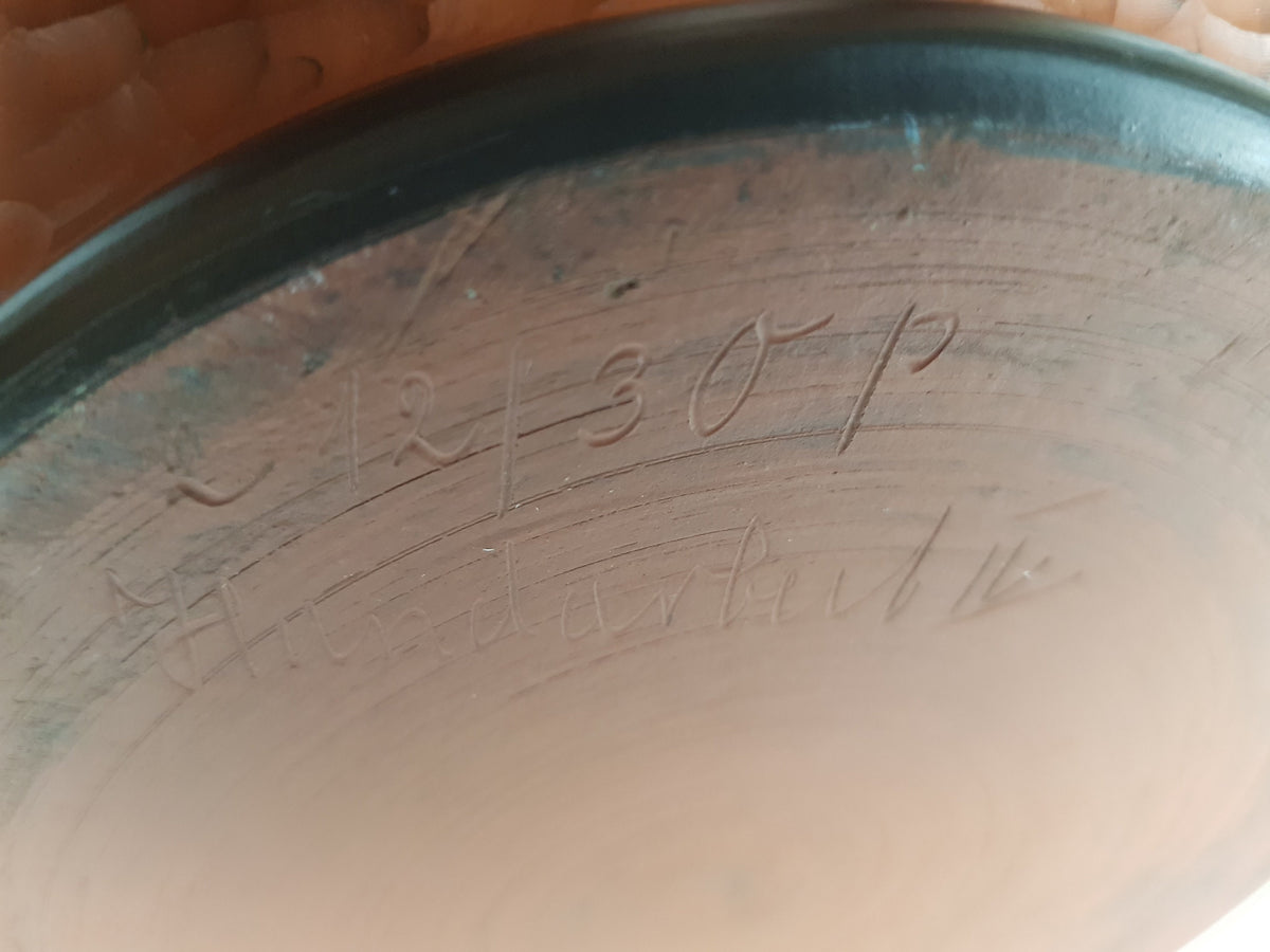 Vintage SAWA KERAMIK KLINKER Brown Sgrafito Vase 212-30 P West German Pottery 1950-60s