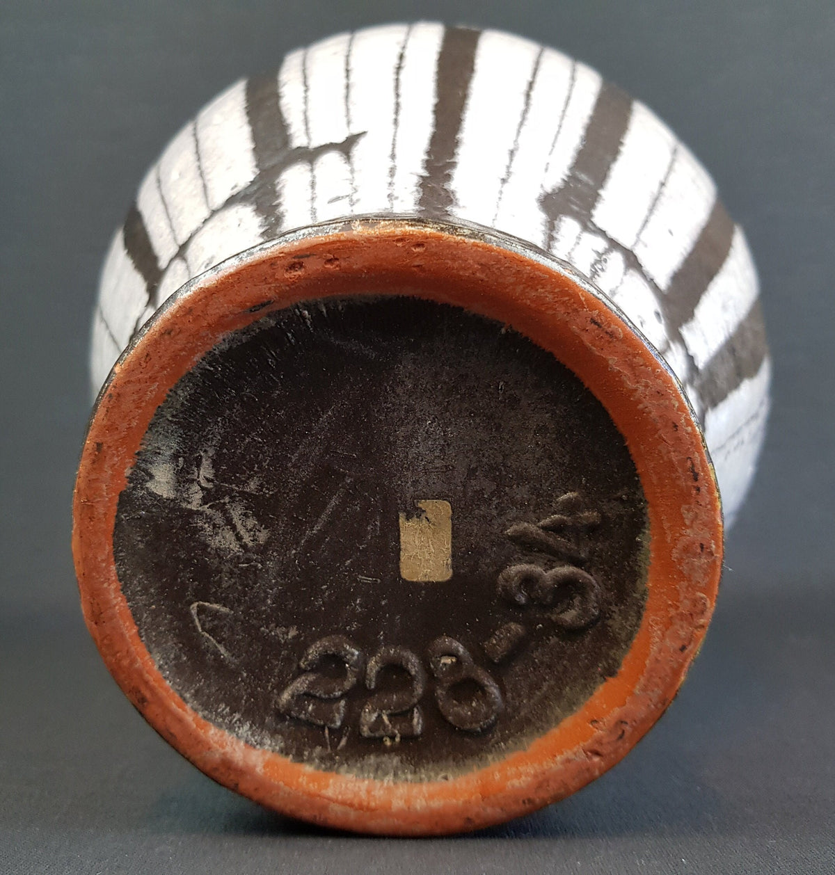 Vintage CARSTENS KERAMIK Island Serie Vase 228-34 by Gerda Heukeroth West German Pottery 1964