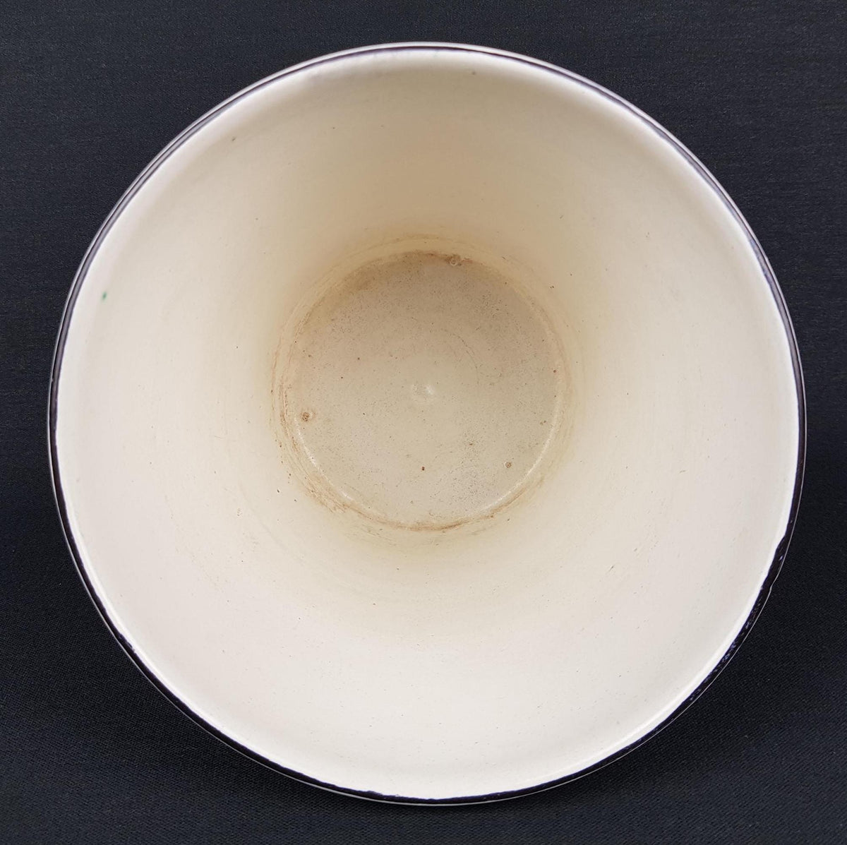 Vintage BAY KERAMIK White Planter With Multicolor Decor "Java" Flower Cache Pot 156-17 West German Pottery 1961s