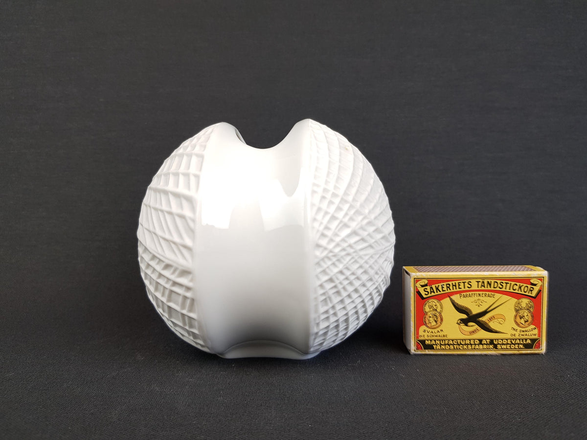 Vintage KRAUTHEIM Selb Bavaria, Germany Porcelain 'SATURN' Op Art Vase 1960's