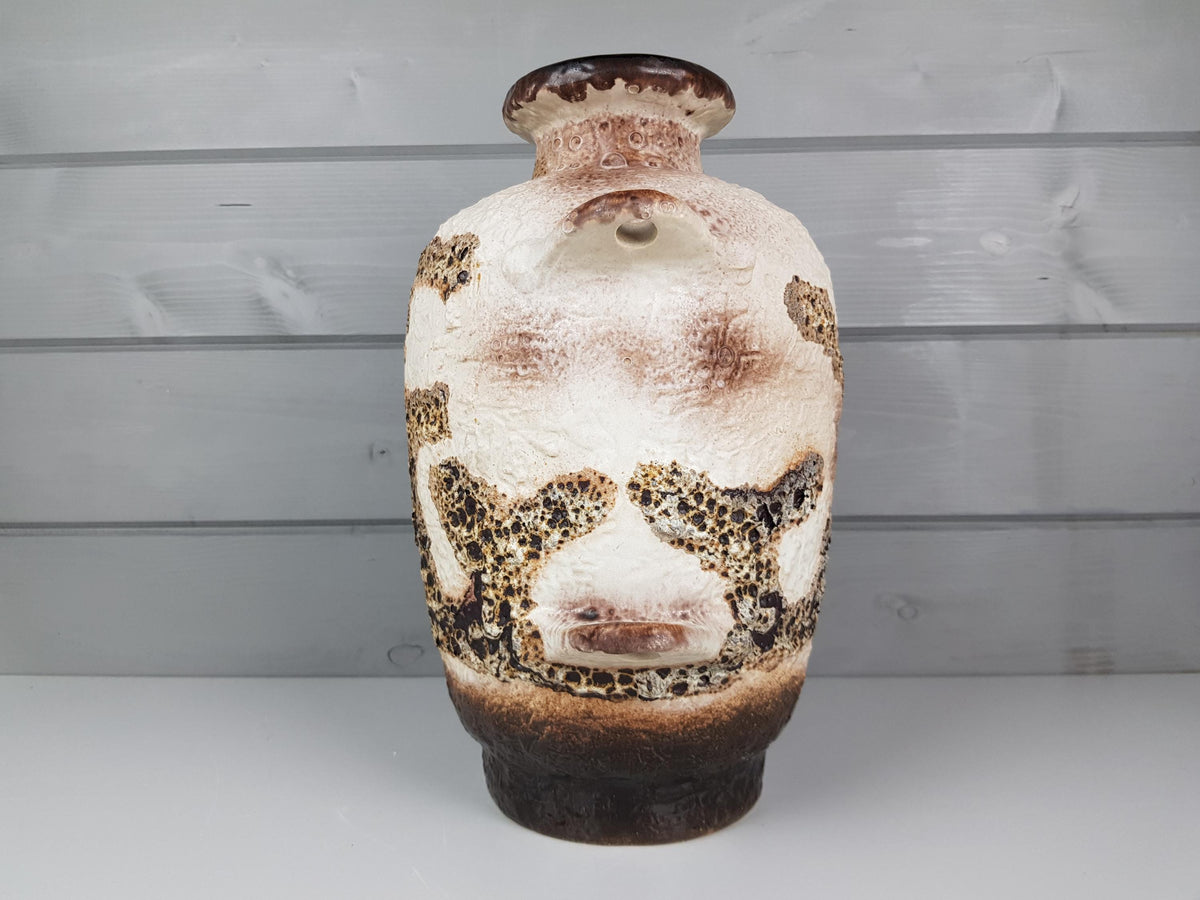 Vintage DÜMLER & BREIDEN Fat Lava Vase Decor "Pampas" 1108-36 West German Pottery 1980s