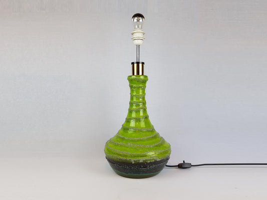 Vintage CARSTENS KERAMIK Lime Green Fat Lava Lamp Foot West German Pottery 1970s