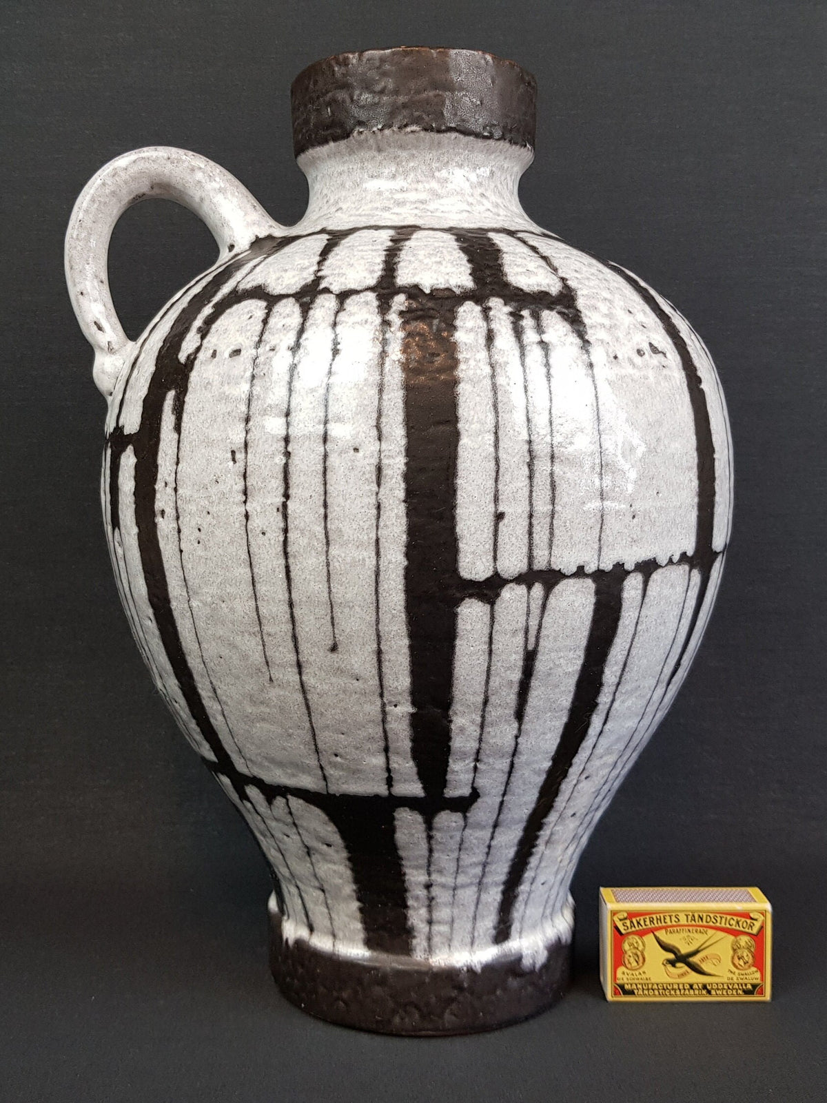 Vintage CARSTENS KERAMIK Island Serie Vase 228-34 by Gerda Heukeroth West German Pottery 1964
