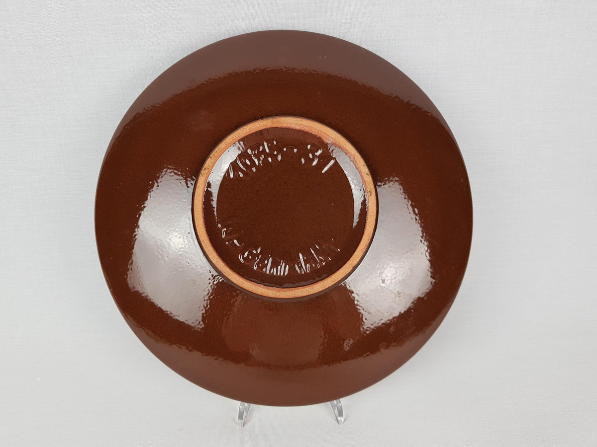 Vintage CARSTENS KERAMIK Bowl with Orange Yellow Lava Glaze Izmir Decor 1075-31 West German Pottery 1960s 1970s