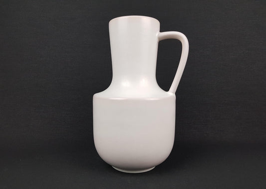 Vintage STEULER KERAMIK Handled White Jug Vase 141-25 West German Pottery 1960s