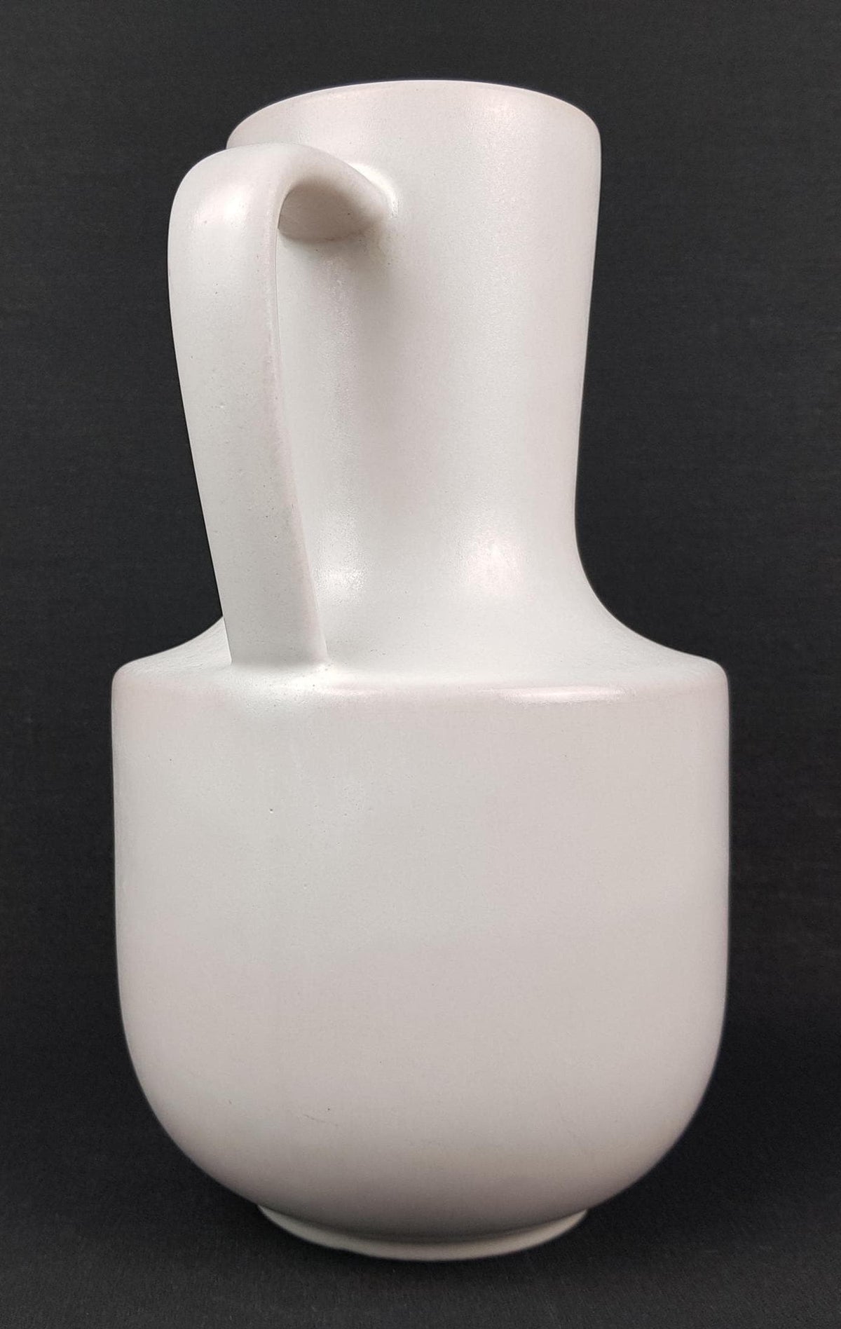 Vintage STEULER KERAMIK Handled White Jug Vase 141-25 West German Pottery 1960s