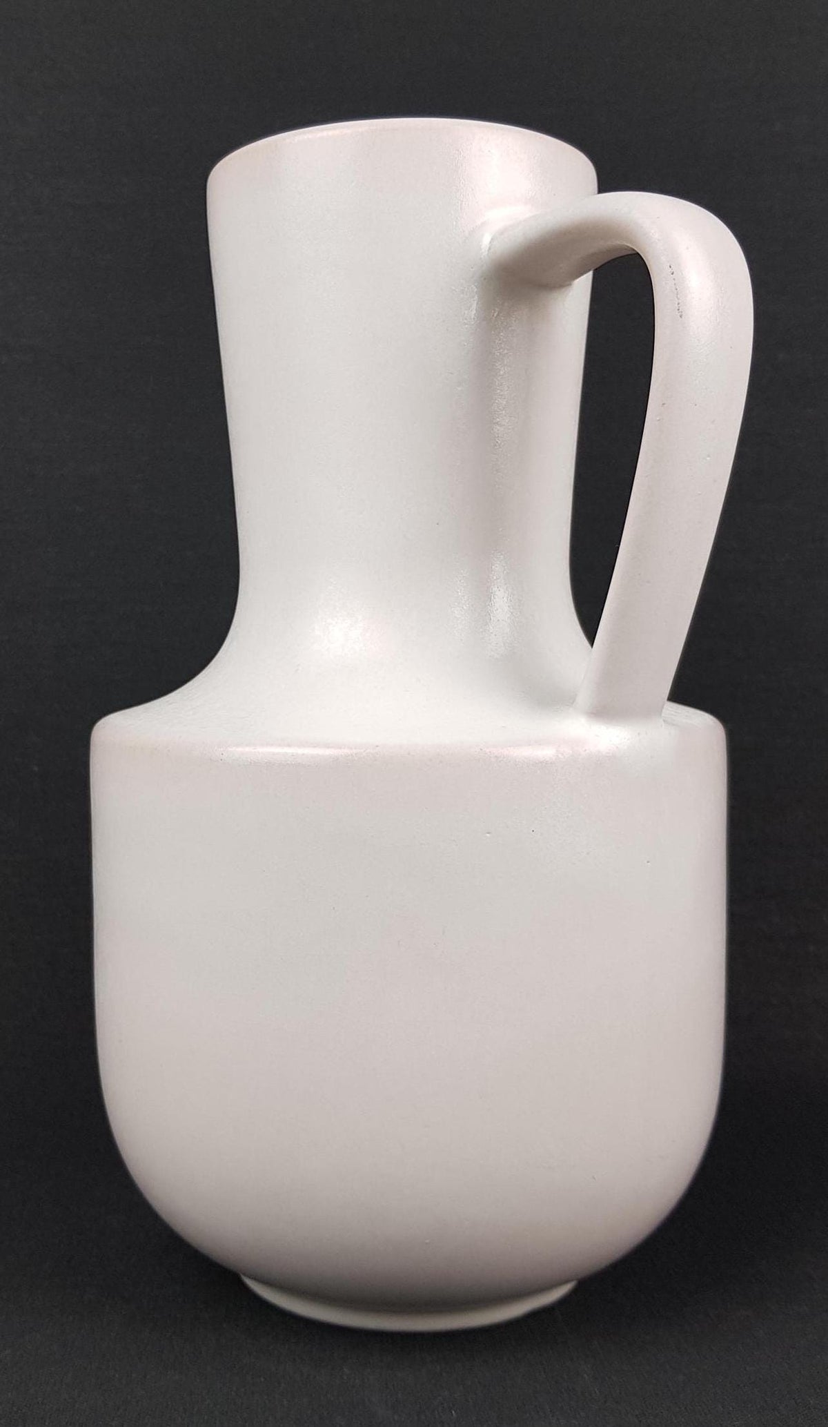 Vintage STEULER KERAMIK Handled White Jug Vase 141-25 West German Pottery 1960s