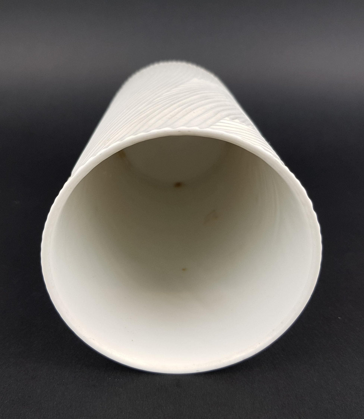 Vintage ROSENTHAL PORZELLAN Porcelain Studio Linie Relief Vase By Werner Schreib West Germany 1960s 1970s