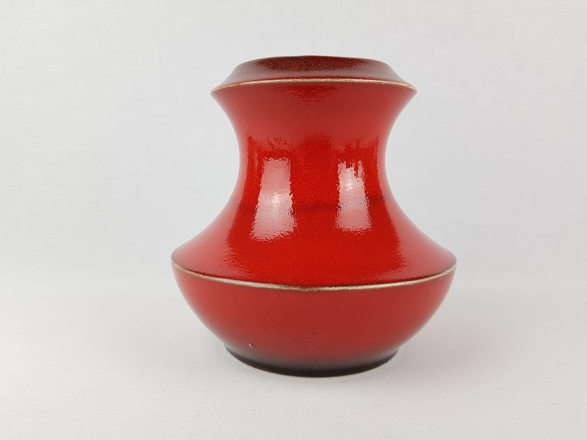 Vintage STEULER KERAMIK Red Vase 316-15 West German Pottery 1970s