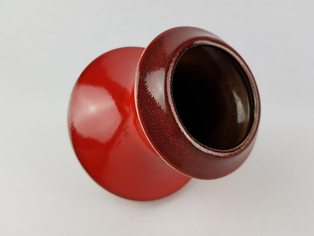 Vintage STEULER KERAMIK Red Vase 316-15 West German Pottery 1970s