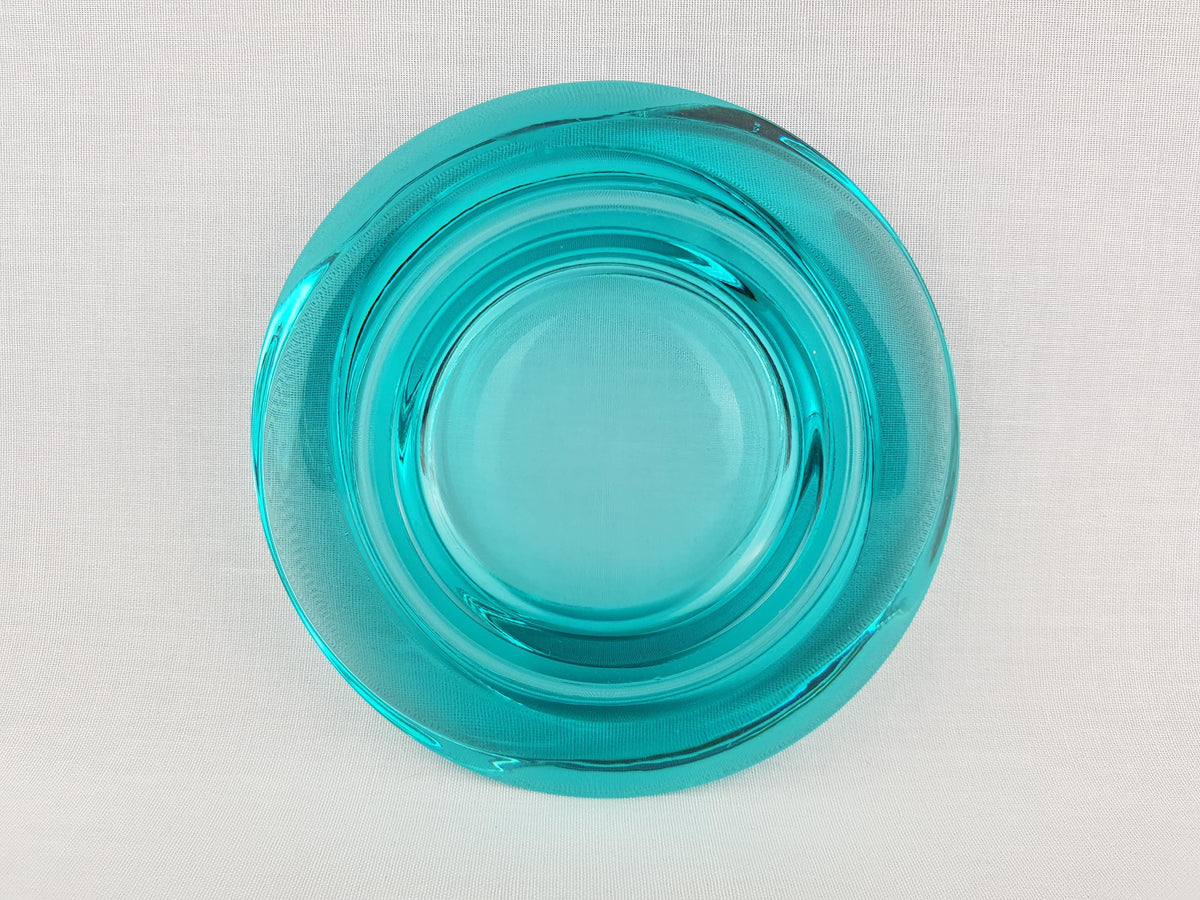 Vintage GLASS BOWL Ashtray 1045 Sklo Union Rosice Glassworks by Rudolf Jurnikl from Czechslovakia 1962