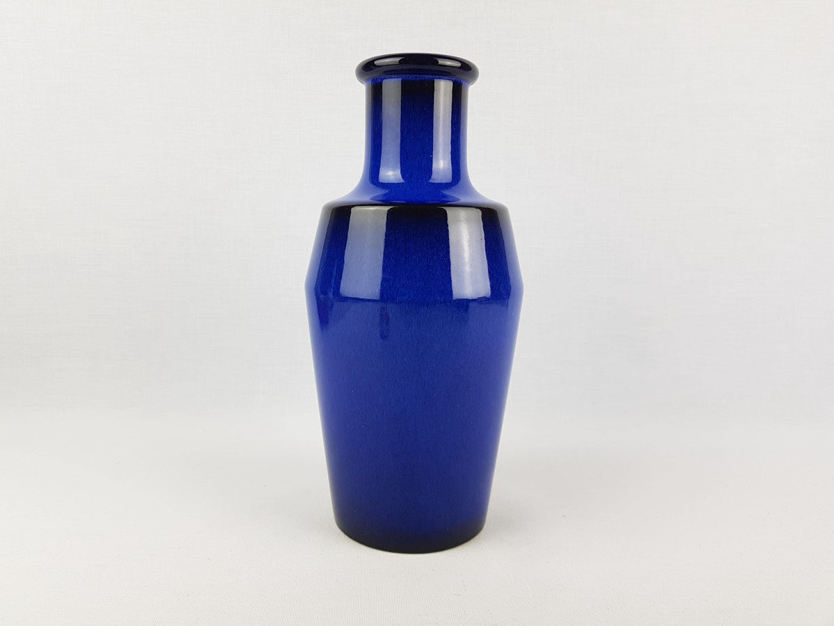 Vintage STEULER KERAMIK Blue Vase 135-25 West German Pottery 1960s