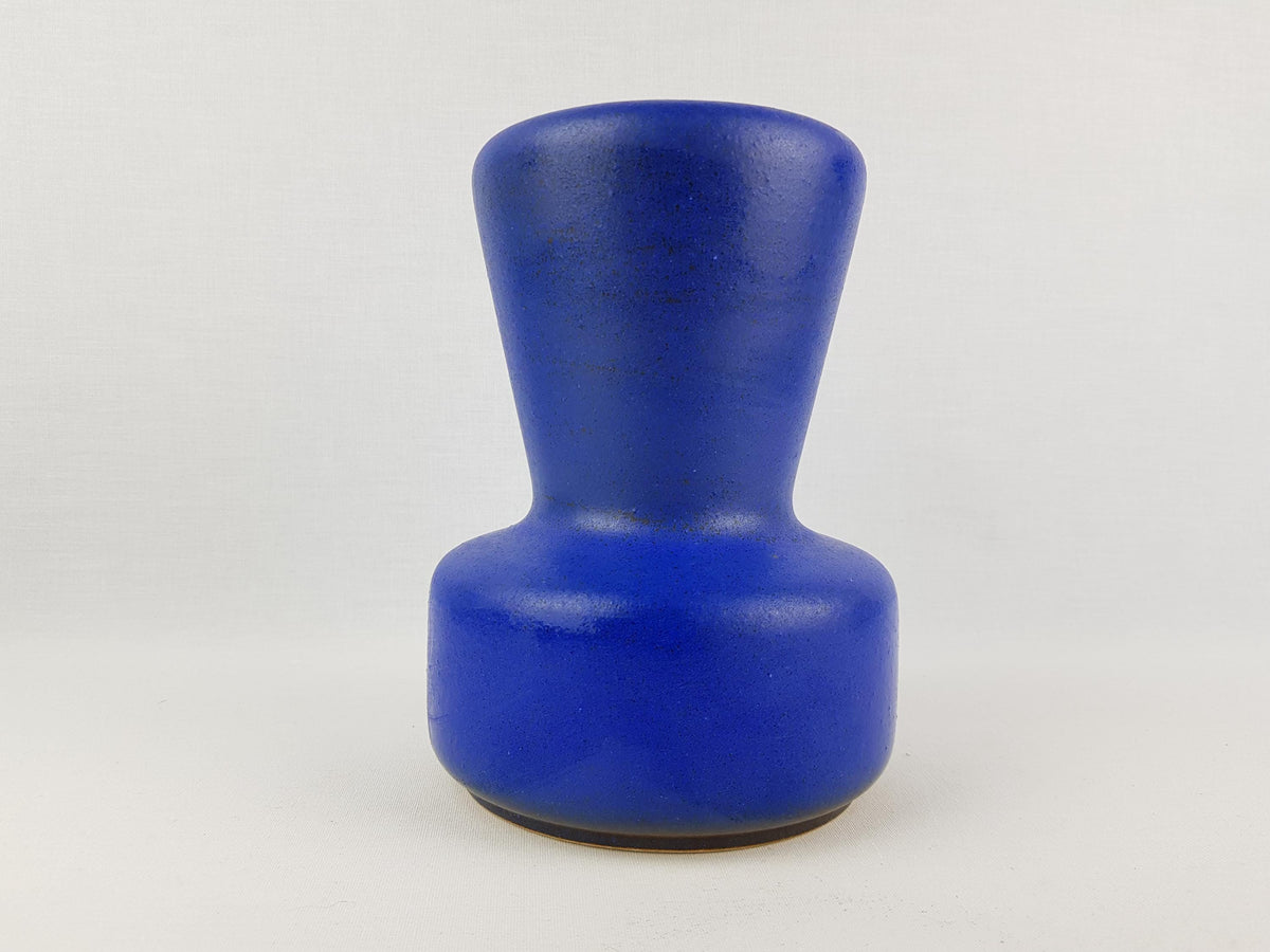 Vintage STEULER KERAMIK Matt Blue Ceramic Vase 478-20 West German Pottery 1970s