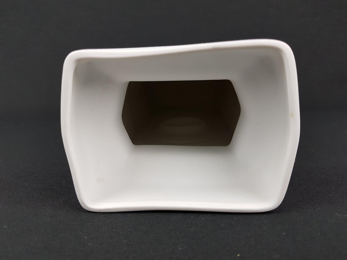 Vintage KERAFINA Porzellanfabrik White Biscuit Porcelain Swing Vase – Royal KPM Bavaria – West Germany 1970's